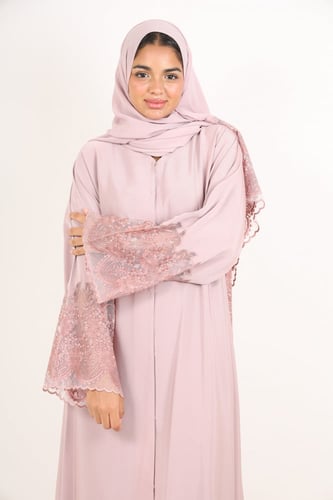 عباية صالونا سندس دانتيل على الكم