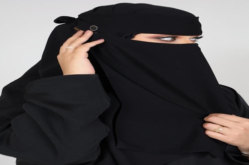 نقاب مفتوح توقيع معدن