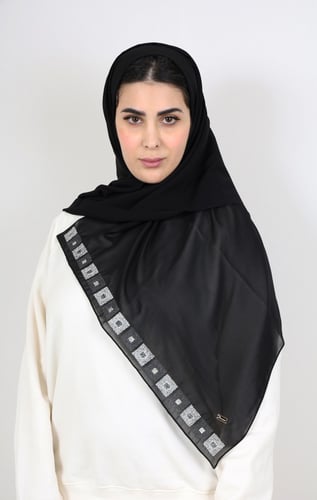 طرحة جودي تطريز يدوي مع كريستال سواروفسكي