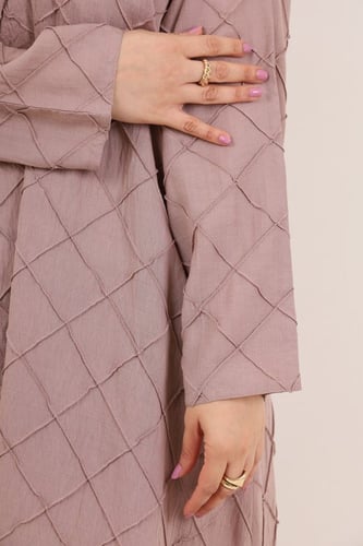 عباية مربعات لينن لينة