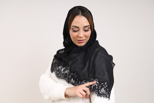 طرحة تركيب دانتيل