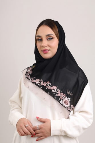 طرحة تطريز يدوي كرستال