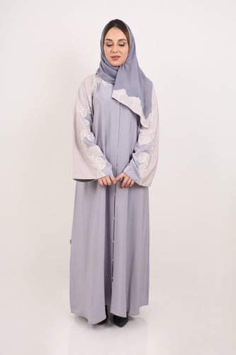 عباية صالونا تطريز كريمة