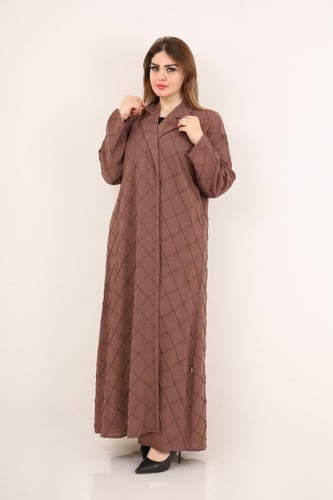 عباية مربعات لينن زينة