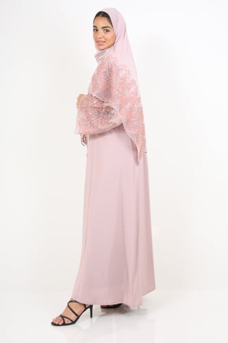 عباية صالونا سندس دانتيل على الكم