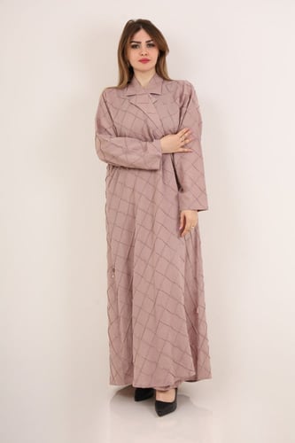 عباية مربعات لينن لينة