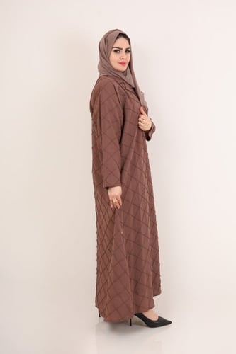 عباية مربعات لينن زينة