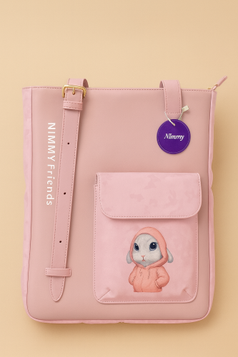 حقيبة كروس كتف رمادية بتصميم دب – من NIMMY Friends