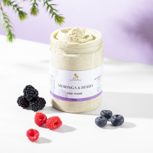 ماسك المورينقا والتوت البري المعالج