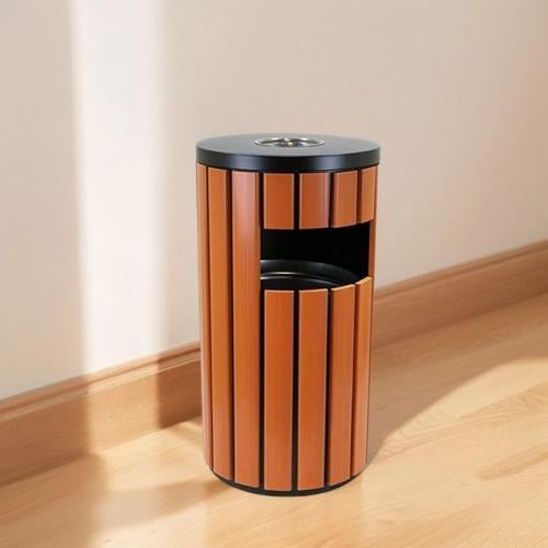 سلة حدائق وممرات خارجية خشبية دائرية