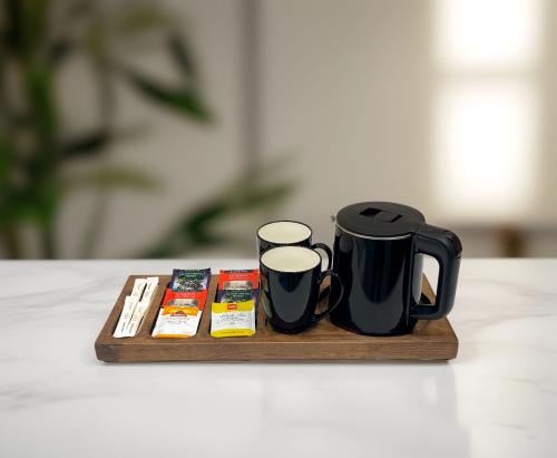 قاعدة الغلاية والشاي للفنادق بلون جوز 20*50