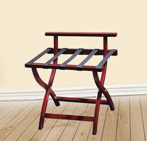 حامل حقائب خشبي فندقي