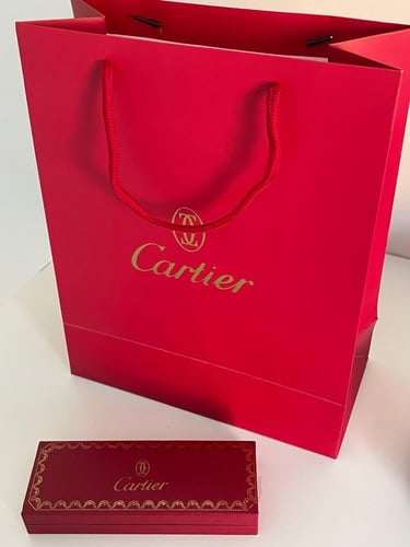 قلم وكبك فضي كارتير رجالي مع ملحقاته