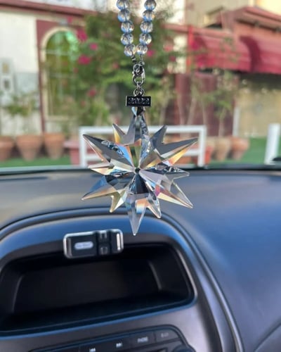 تعليقه سيارة سوار فسكي شفافة