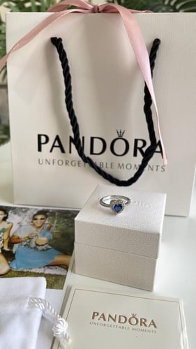 خاتم باندورا ازرق مع ملحقات