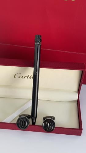 قلم وكبك اسود مطفي كارتير رجالي مع ملحقاته