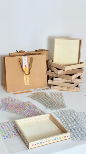 6 كيس بالصحن والاستيكر