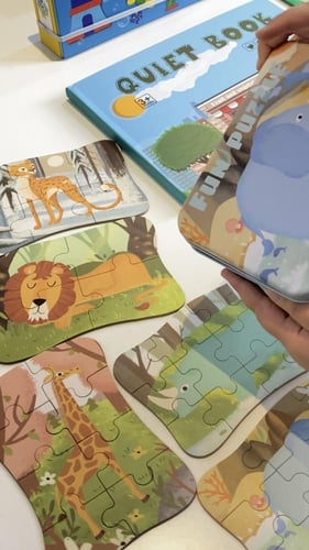 6 كيس بكراسة متنوعة وبزل