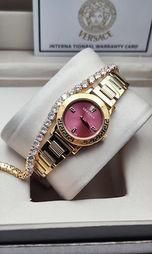 ساعة + سوارة فرزاتشي نسائي