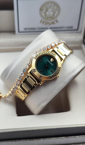 ساعة + سوارة فرزاتشي نسائي