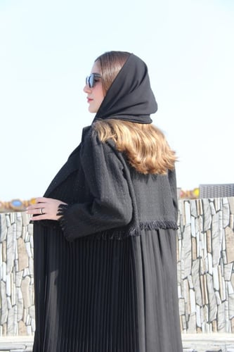 عباية قماش شانيل وكسرات