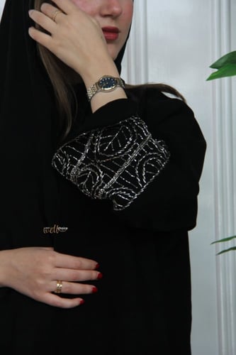 عباية شك قماش كريب سيراميك