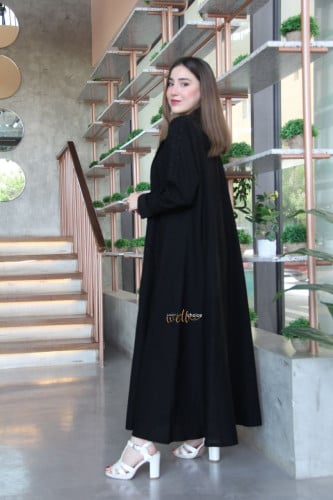 عباية كلوش شك ناعم قماش كريب لمار