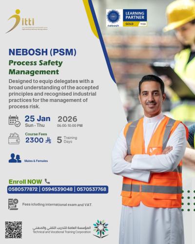 NEBOSH Process Safety Management (PSM)