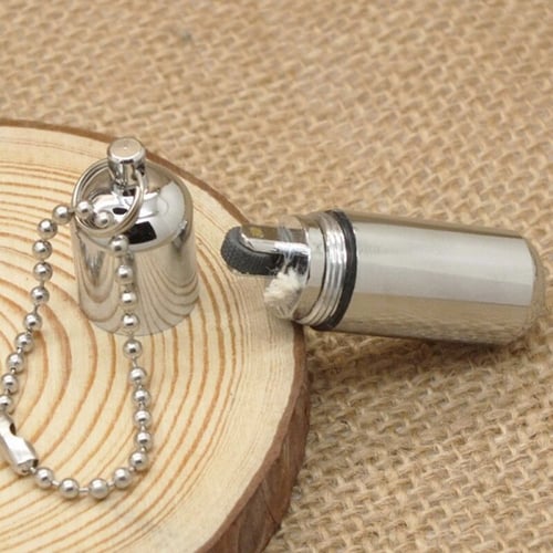 ولاعة معدنية تعمل بالكوروسين مع سلسلة