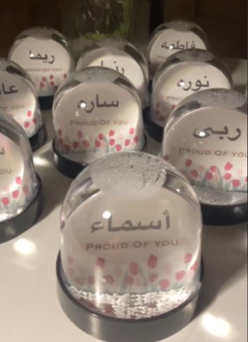 بلورة ثلجيه مع الطباعه ( 12 قطعه)