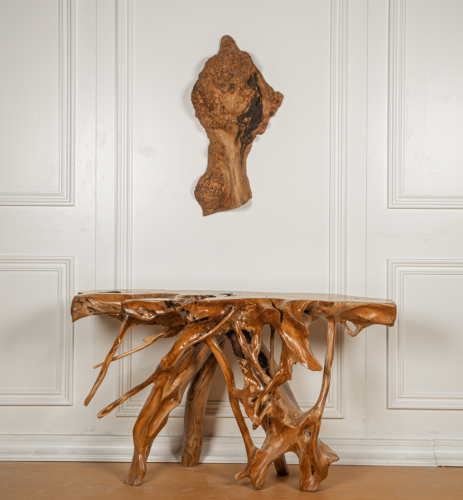 مدخل خشب التيك الطبيعي