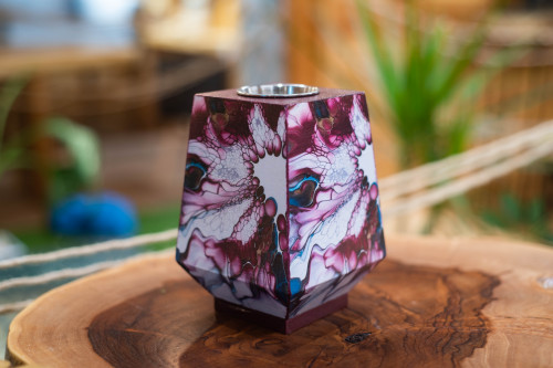 مبخرة خشبية بفن الديكوباج