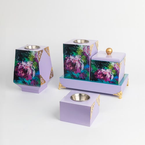 طقم مباخر بفن الديكوباج