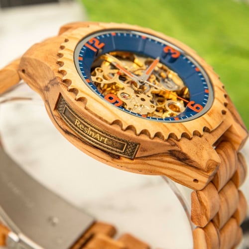 ساعة فاخرة رجالية من الخشب