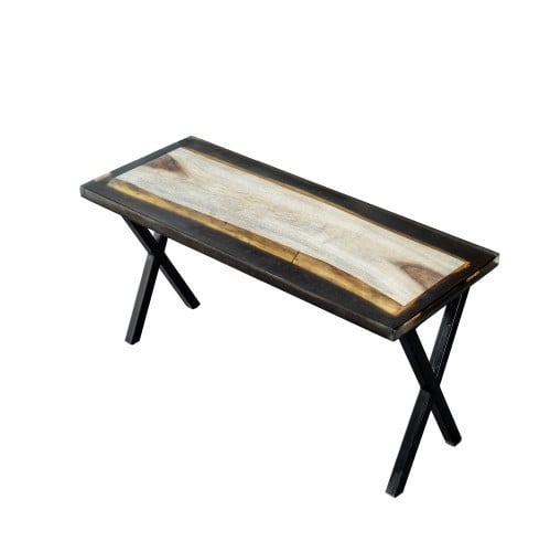 طاولة خدمة من الرزن والخشب الطبيعي