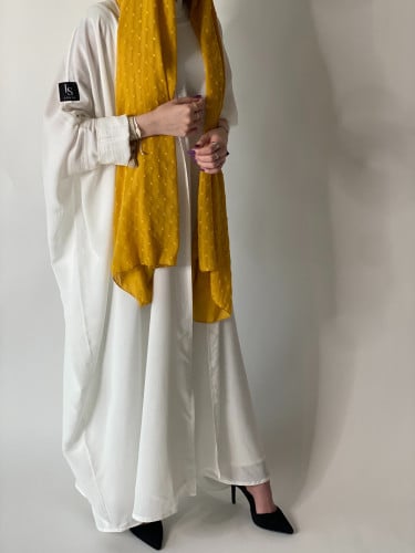 عبايه ابيض صيفي