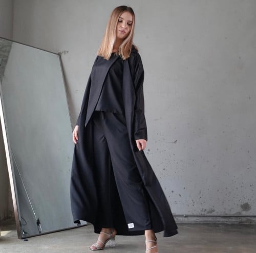 طقم لنن اسود