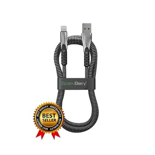 كيبل قماش ايفون كحلي بطول 1.2 متر من Spark berry 1...