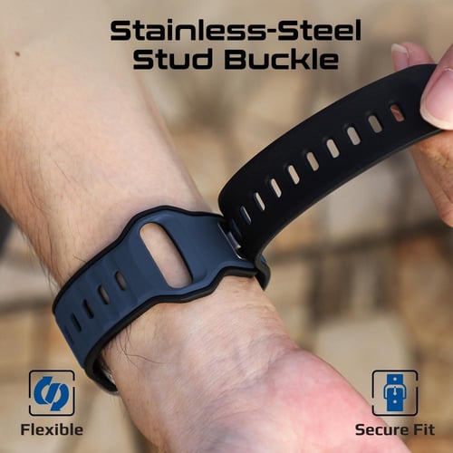 سوار رياضي متين مصنوع من السيليكون بتصميم أنيق، يج...