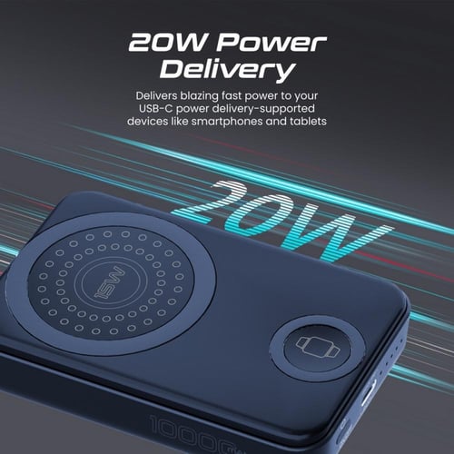 بطارية مدعومة ب MagSafe بقدرة 10000 مللي أمبير وشا...