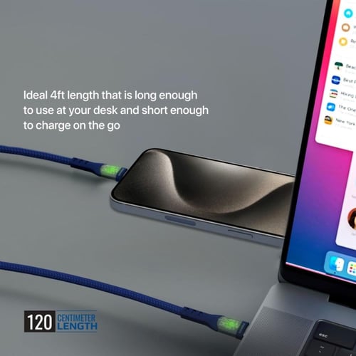 سلك شحن USB-C تايب سي فائق السرعة يشحن بقدرة 60 وا...