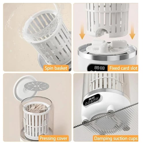 غسالة محمولة قابلة للشحن 3 في 1 للملابس الصغيرة -...