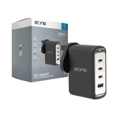 شاحن جداري بقوة 100 واط 3 منافذ PD+ منفذ USB-Aمن E...