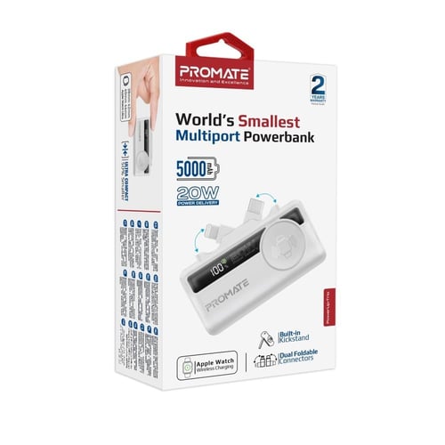 بطارية متنقلة صغيرة بسعة 5000 مللي أمبير، مزودة بم...