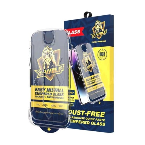 اكس وولف حماية شاشه اماميه بريميوم زجاج سهلة الترك...