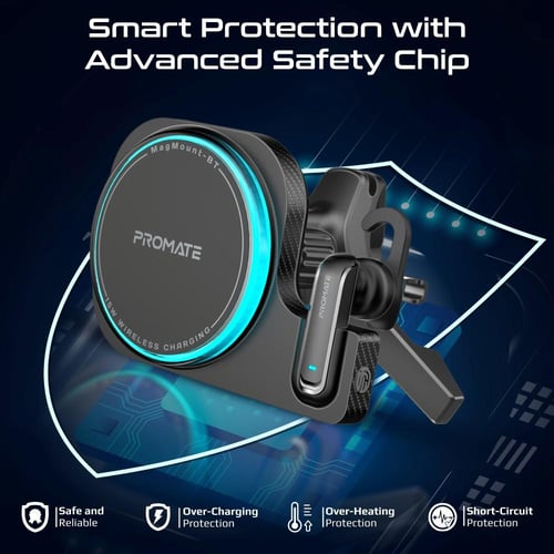 شاحن سيارة لاسلكي 2 في 1 متوافق مع تقنية ماج سيف ب...