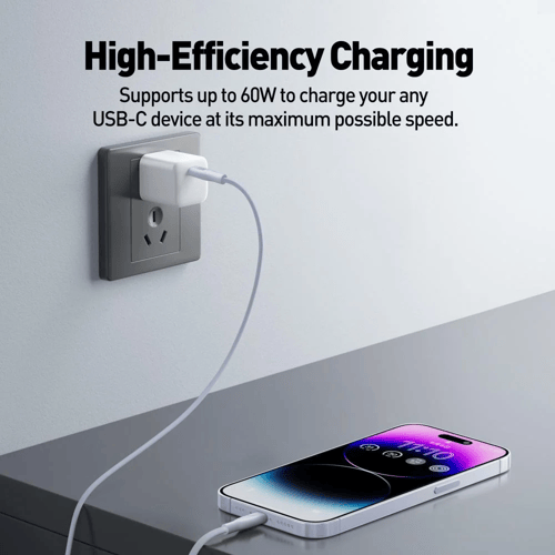 سلك JODA سيليكون تايب سي الى تايب سي بقوة 60 واط ب...