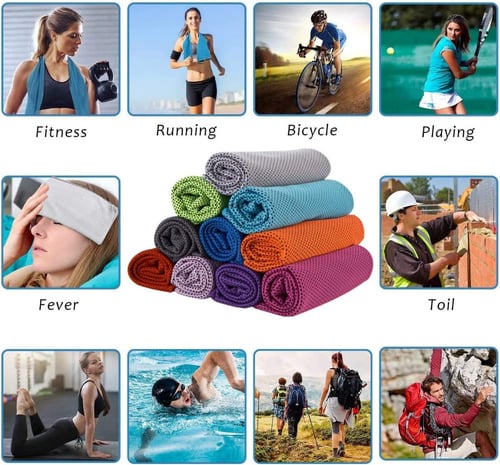 المنشفة الباردة من ربل بلس - cold towel - وردي