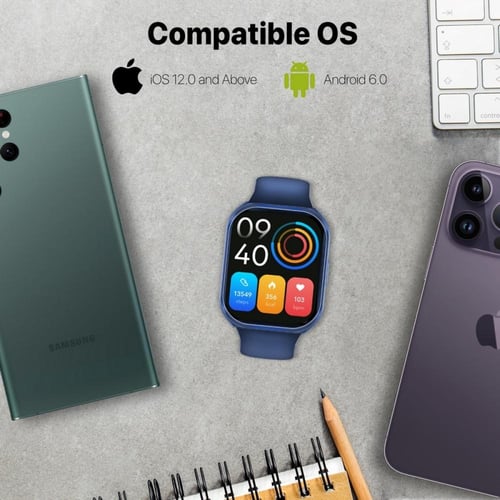 ساعة اللياقة الذكية xWatch-TF2 المزودة بشاشة TFT ب...