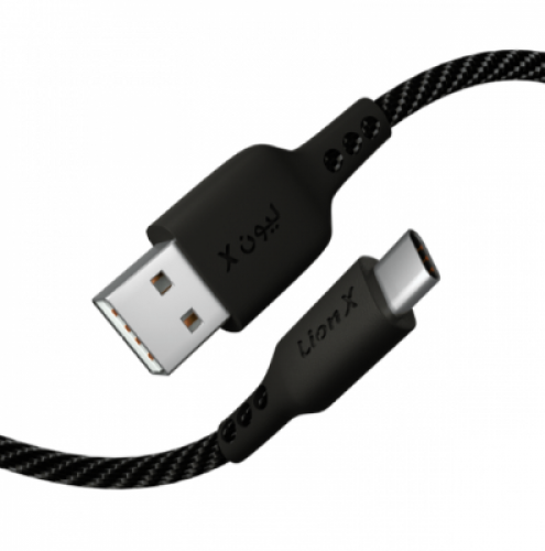 كيبل تايب سي قماش 2 متر ليون اكس